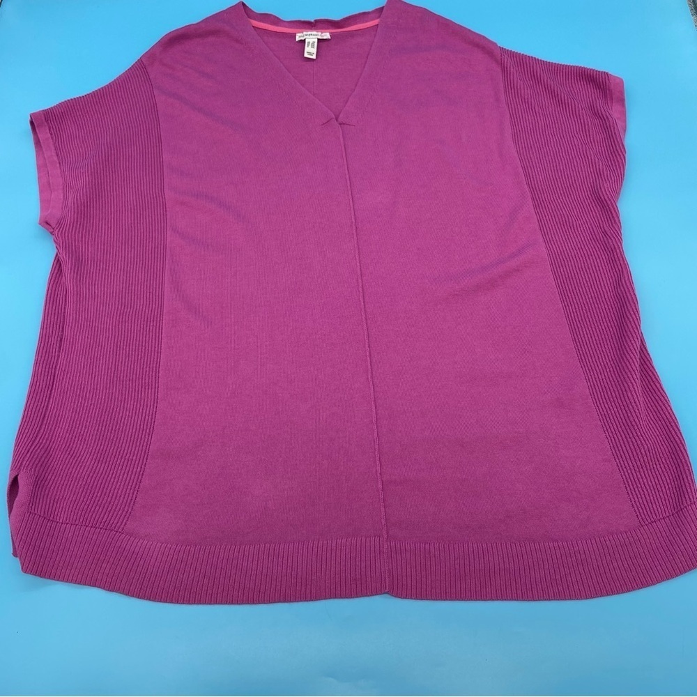 Isaac Mizrahi Women's Pink V-Neck Top Sweater Size 2X